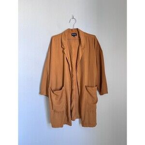Back Beat Rags Tencel Overcoat Cardigan in Gold Size M/L